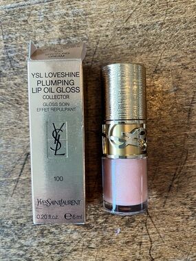 NIB New YSL Beauty love shine plumping lipgloss lip oil Sparkling Dream pink